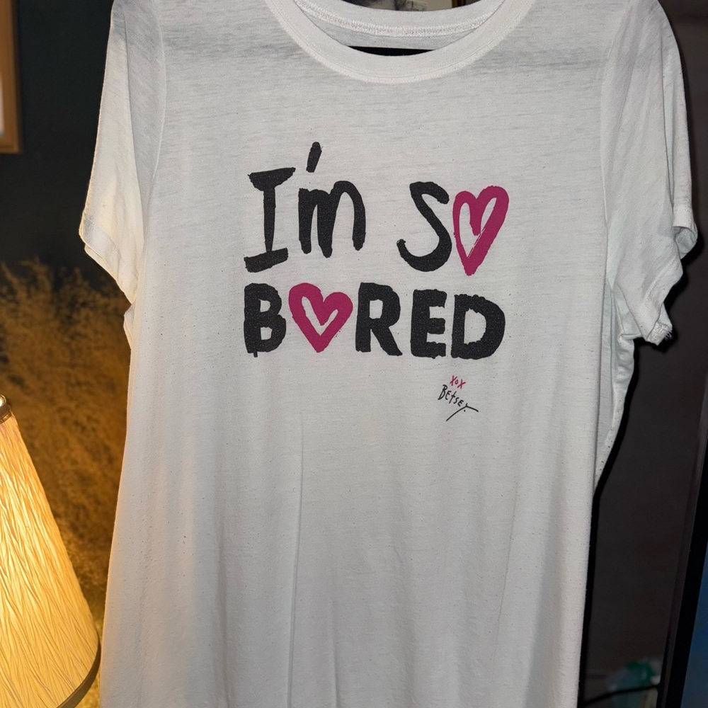 Betsey Johnson White Graphic Tee from Torrid